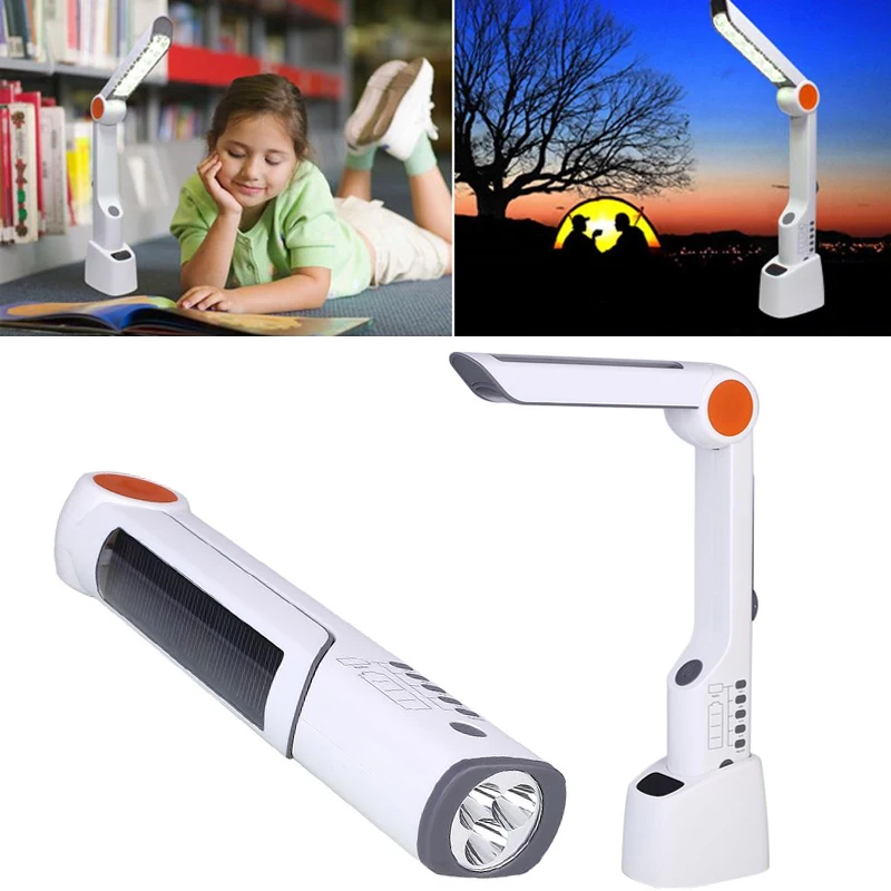 

Mini Hand Cranking Solar USB Table Light Flashlight Portable Reading Lamp