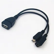 2 в 1 OTG Micro USB мама к USB папа передача данных хост Мощность Y сплиттер адаптер к Micro 5 Pin кабель