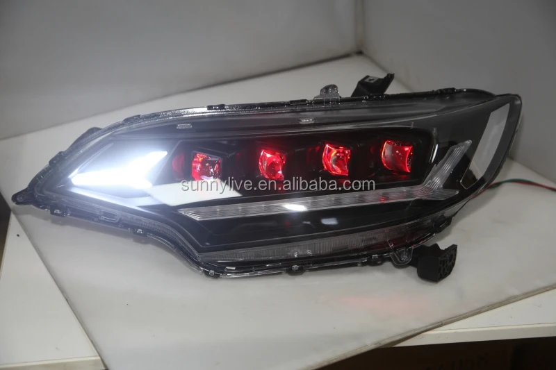 Full led headlight For HONDA for Fit Jazz- year Black Housing JC