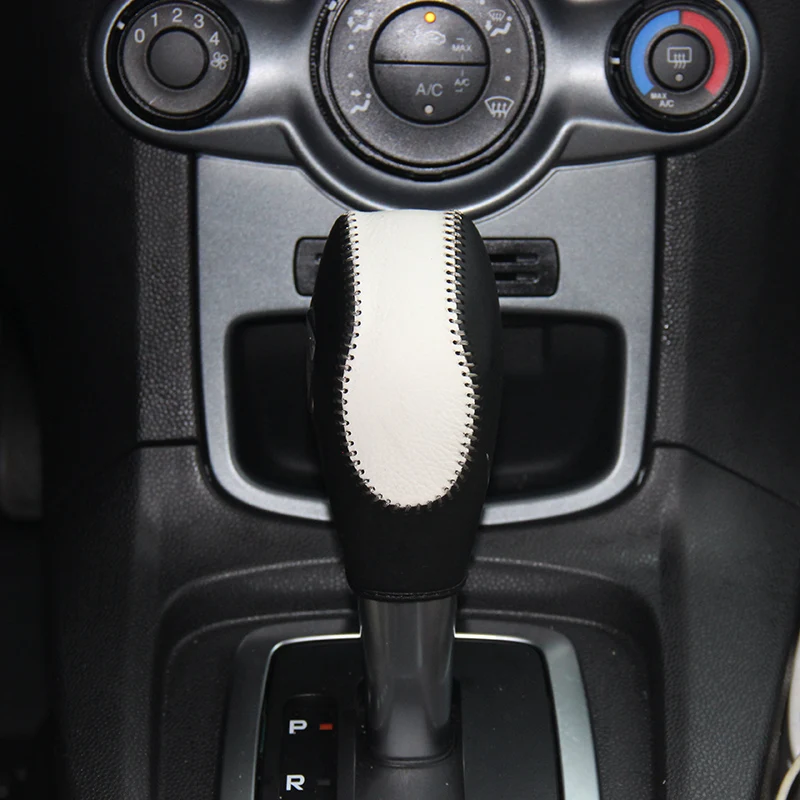 Чехол ppc из натуральной кожи для Ford Focus KUGA, 2012 год, автомобильный чехол на ручку переключения передач, крышка ручки переключения передач