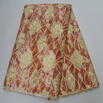 

High Quality African Double Organza Lace Fabric Sequins Handcut Nigerian Swiss Guipure French Tulle Net Lace Fabrics Stones