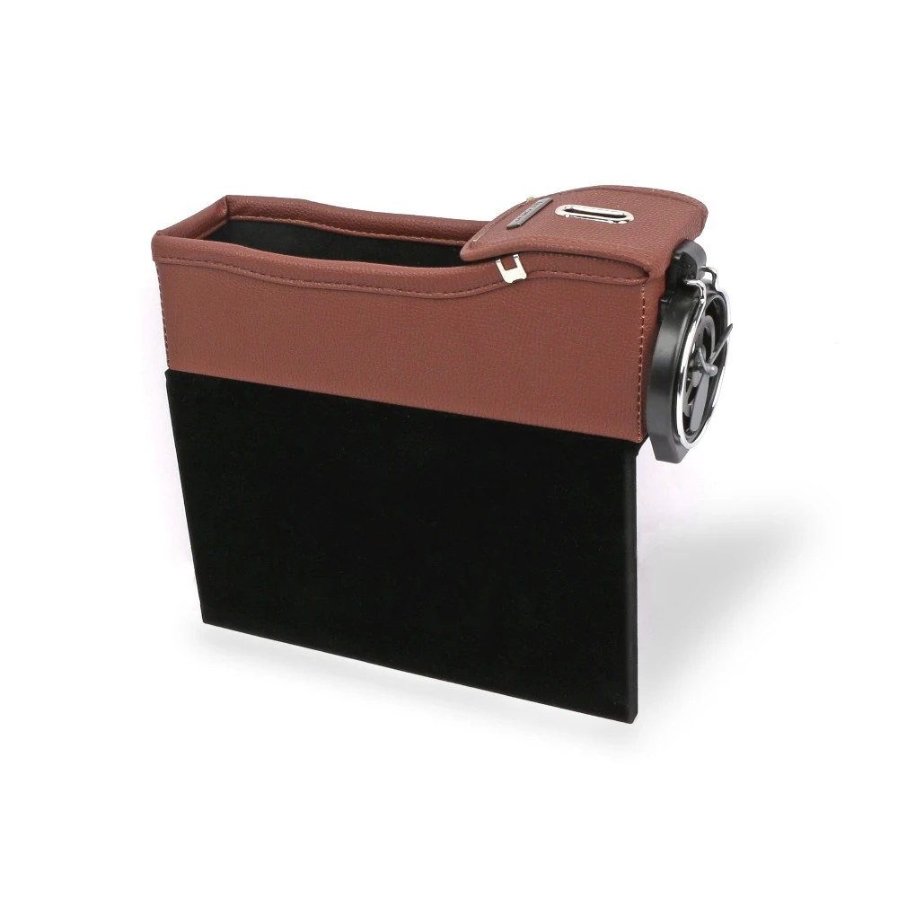 DOXINGYE автомобильный органайзер для хранения сидений с припорами, держатель для чашки, коробка для монет, многофункциональное расширенное автомобильное хранение с максимальным использованием полезной площади - Название цвета: Mocha brown