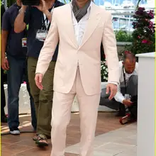 Бежевый максимумом нагрудные Две кнопки Для мужчин костюмы таможенные Homme модные Блейзер Terno Slim Fit Masculino Красивая крутая костюмы(куртка+ брюки