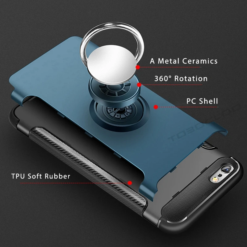 Чехол для iPhone 7 6 6S 8 Plus X XS MAX XR защитная задняя крышка с магнитным держателем