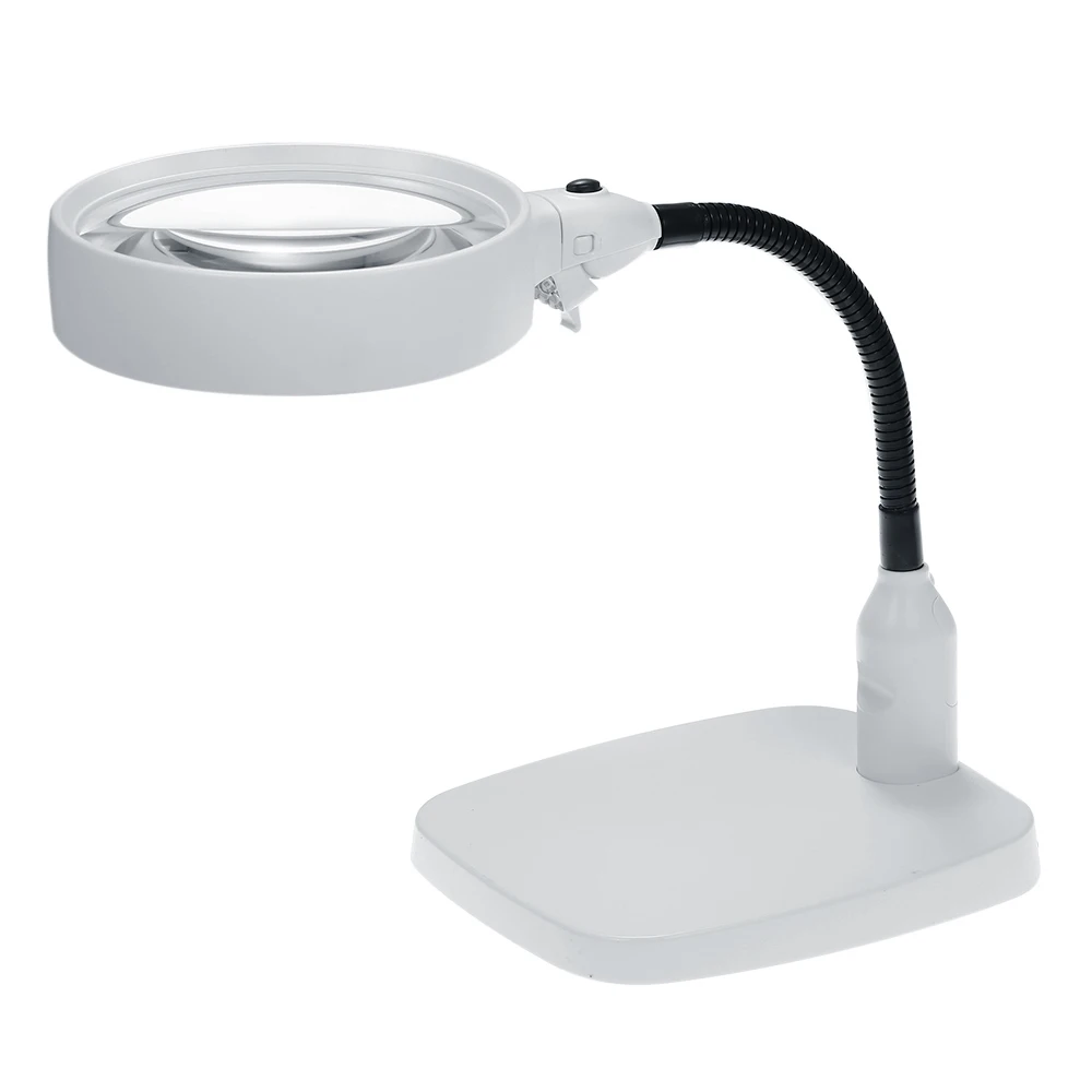 

138mm 8X Lens Bright Light Magnifying Tool 2-in-1 LED Desktop Magnifier Desk Lamp Repair Tools Magnifiers Loupe