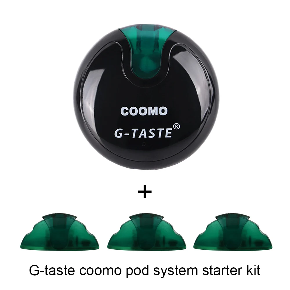 

Starter kit G-taste COOMO Pod System Kit 350mah built-in battery charging by USB with 2ml pod vs suorin drop S8
