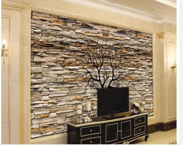 3d papel tapiz para la habitacin 3d piedra pared troncos silueta tv sala fondo pared mural - Piedra Pared 3d papel tapiz para la habitacin 3d piedra pared troncos silueta tv sala fondo pared mural - Piedra Pared