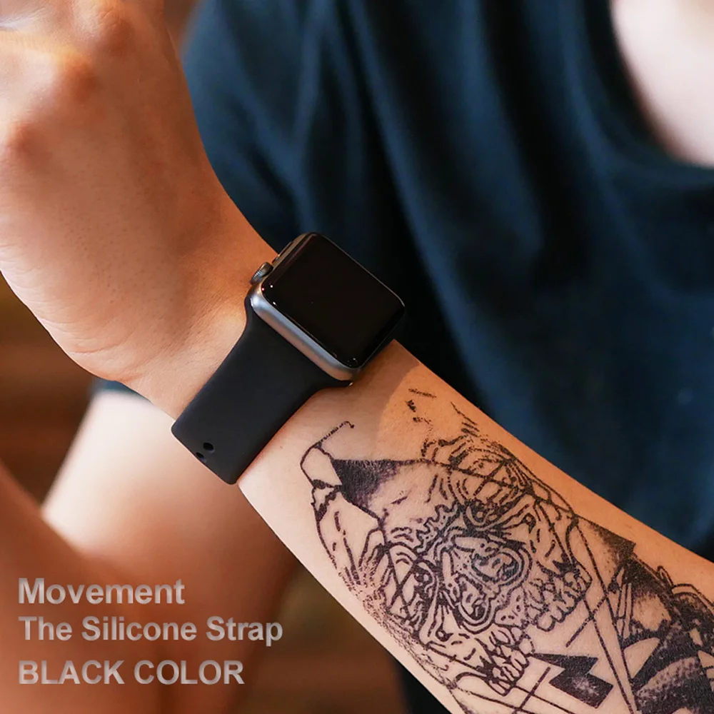 Мягкие Спортивные часы Силиконовые для Apple 4 3 2 1 38 мм 42 дышащий браслет Iwatch серии 40