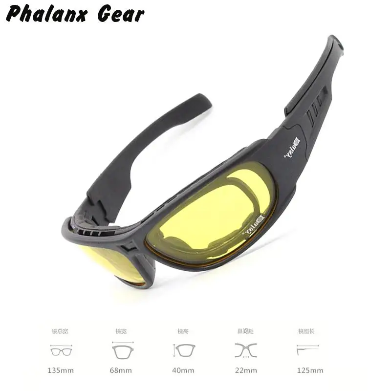  Daisy C6 Polarized Glasses CS Army Tactical Motorcycle Hunting Shooting Airsoft Bullet-proof Milita