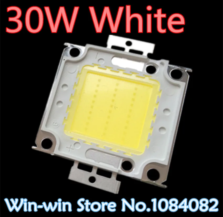 

5pcs 30w led chip Integrated High Power Lamp Bead White 900mA 32-34V 2400-2700LM 24*40mil Taiwan Huga Chips