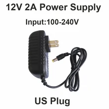 Hot 12V2A good quality Power supply adapter US plug for CCTV camera IP camera and DVR,AC100-240V to DC12V2A Converter adapter