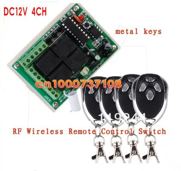 

DC12V 10A 4 ch transmitter receiver radio remote control 433mhz for automation home 315mhz 433mhz rf receivers