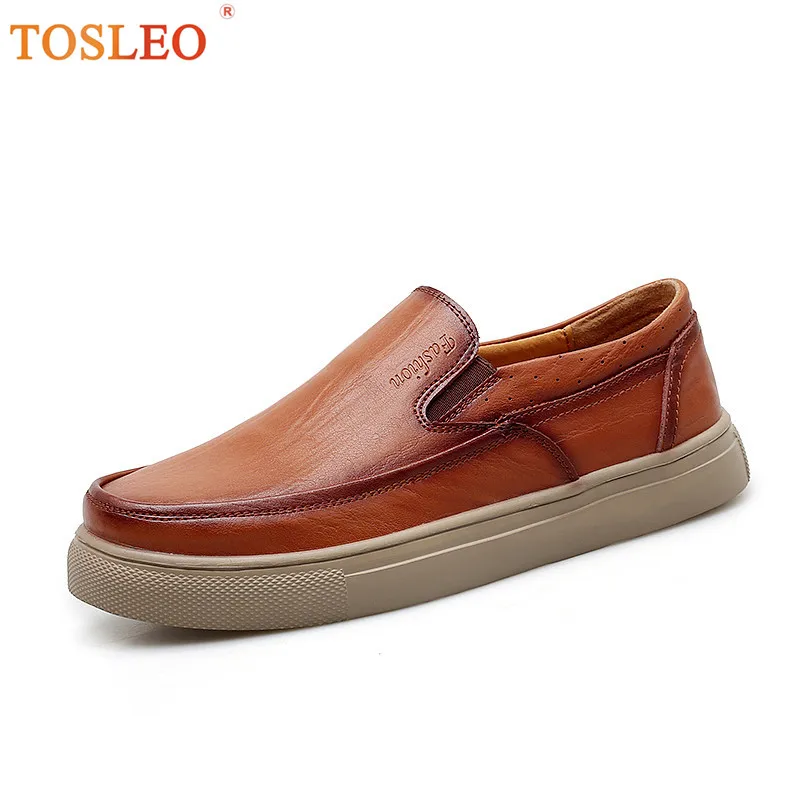 

39-47 Leather Shoes Men Big Size Men Leather Shoes Slip On 2018 Autumn Men Shoes Brown Black