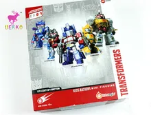UEKKO 5pcs/set anime figure toy Transformation Q version Movable light-emitting action Model For Collection / Gift Original Box