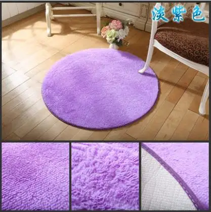 

Round carpet living room swivel chair stool computer chair cushion carpet bedroom cute bedside blanket-27