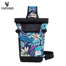 YUFANG сумки груди Для мужчин высокое качество Оксфорд Crossbody Travel Bag человек моды сумка унисекс листья Стиль подросток груди пакет