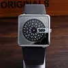 Unique Men Watch Square Dial Turntable Numeral Creative Fashion Quartz Wristwatch For Men Women Clock relogio masculino feminino ► Photo 3/5