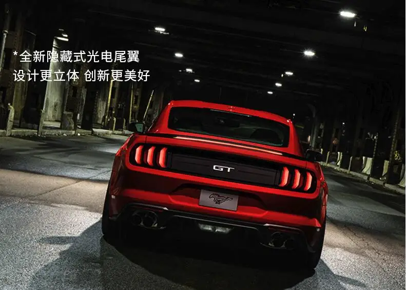 Для Mustang спойлер- Ford Mustang спойлер GT led свет ABS пластик Материал заднее крыло автомобиля Цвет задний спойлер