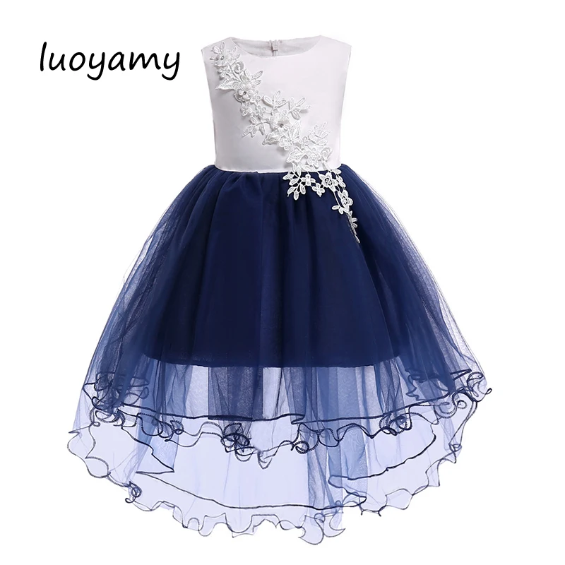 

luoyamy Elegant Sequined Kids Toddler Flower Girls Lace Dress Pageant Wedding Bridal Children Bridesmaid Princess Tulle Dress
