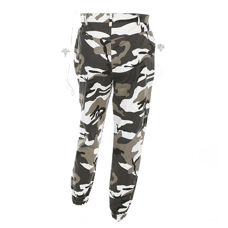 high waisted camo trousers