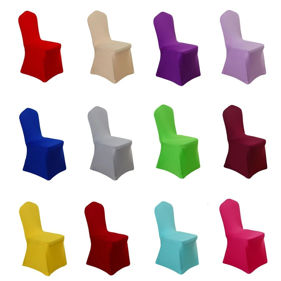 

1piece Wholesale Universal Stretch Polyester Wedding Party Spandex Chair Covers for Wedding Banquet Hotel Decoration Decor