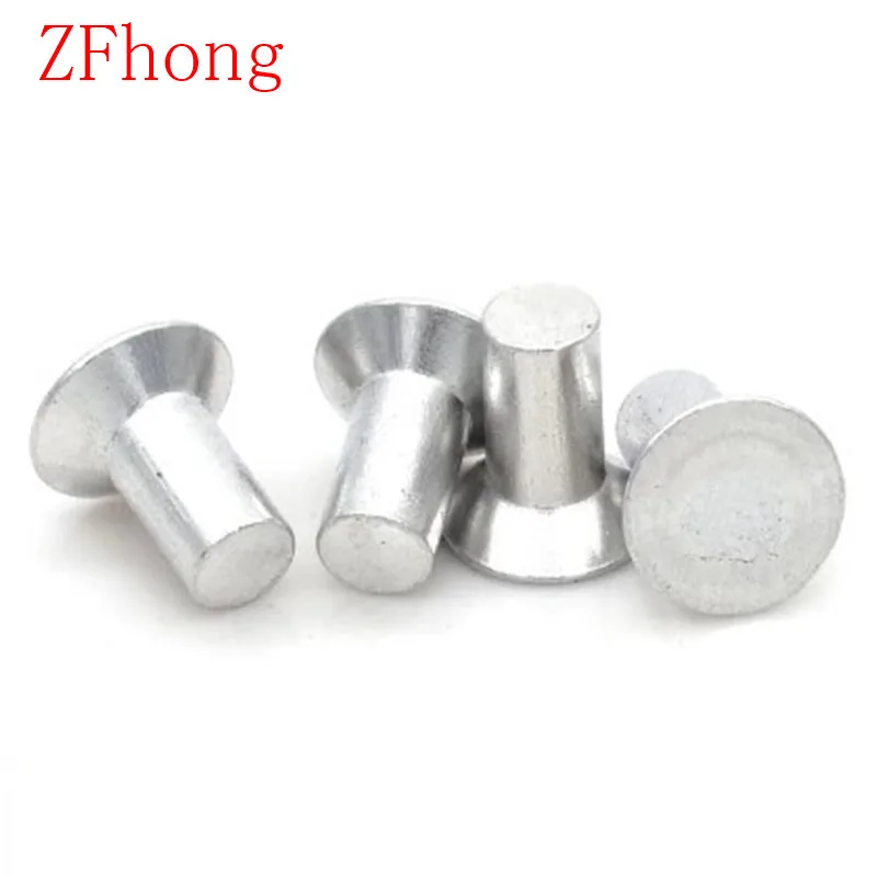 

100PCS M5*10/12/14/16 diameter 5mm aluminum countersunk head solid rivets
