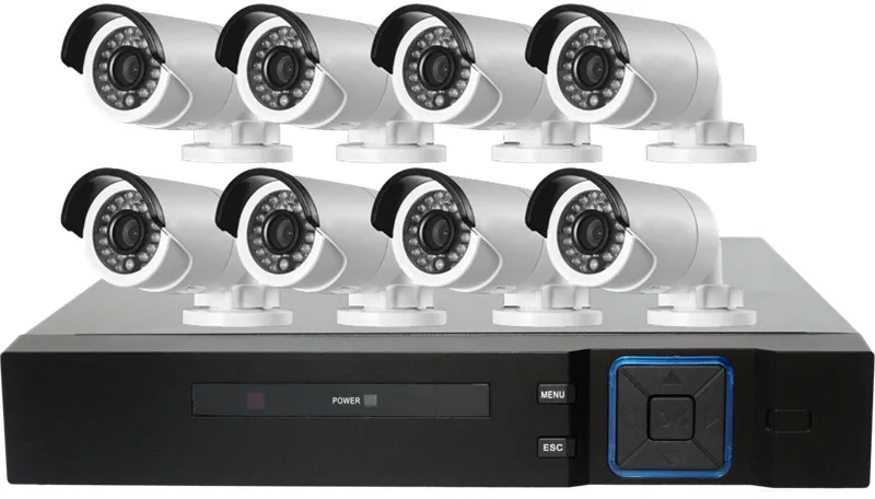 8 канальная система видеонаблюдения 1080N HDMI DVR 4 шт. 1080P ИК наружная
