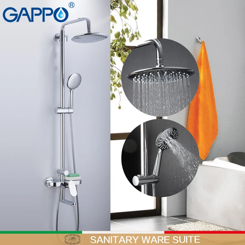 GAPPO Sanitary ware suite brass and ABS shower sets wall shower faucets showers bathroom rainfall mixer shower griferia GAPPO Sanitary ware suite brass and ABS shower sets wall shower faucets showers bathroom rainfall mixer shower griferia