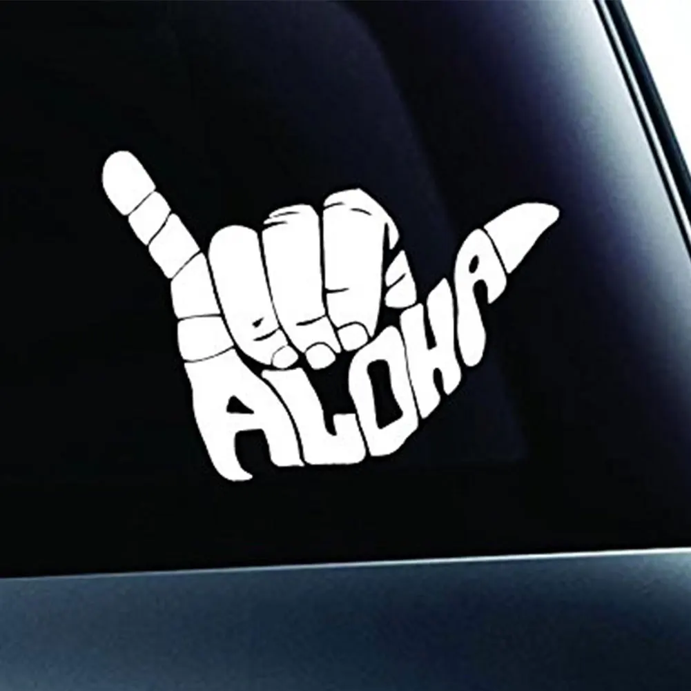 

Car Styling Fashion Vinyl Stickers Aloha Shaka Hand Symbol Decal Funny Car Sticker Car Motorcycle Accessories