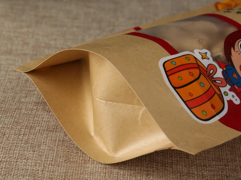 1 visible,transparent,packaging,resealing,pattern,colored Print,character,Cartoon,portable,kraft paper,storage,food,nuts,casual bag,biscuit,candy,standing,zipper,ziplock (12)