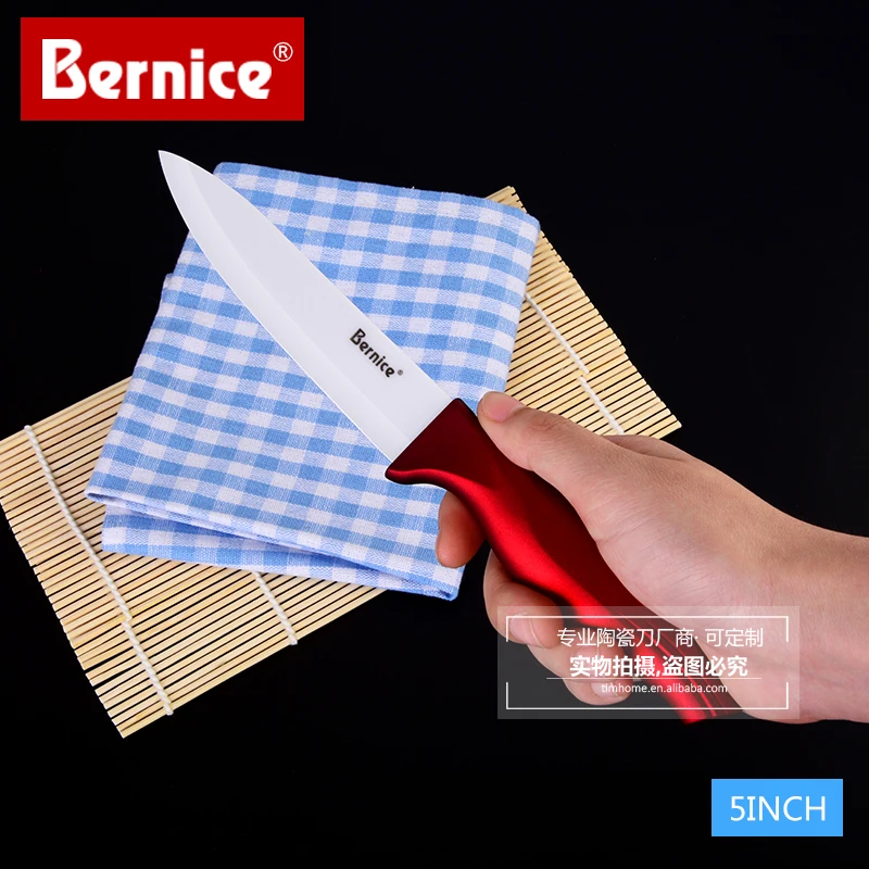 Bernice 5 inch ceramic kitchen utility knife for bread fruit with cover