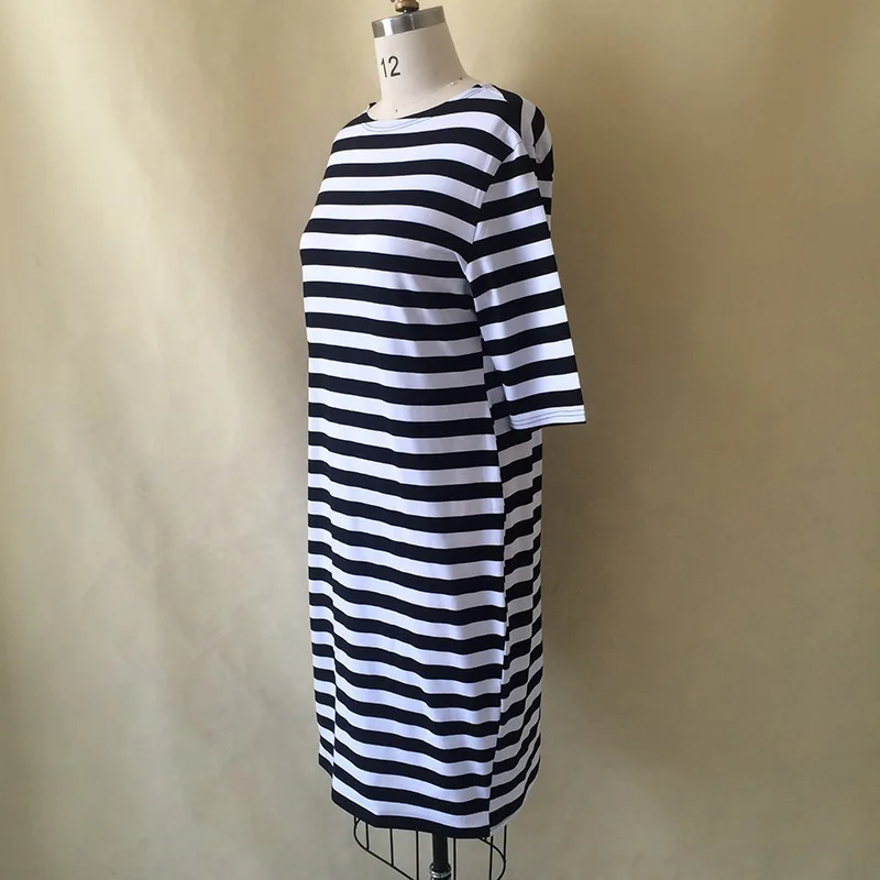 5XL 6XL Large Size 2017 Spring Summer Dress Big Size Dress White Black Striped Dresses Plus Size Women Clothing Belt Vestidos 5XL 6XL Large Size 2017 Spring Summer Dress Big Size Dress White Black Striped Dresses Plus Size Women Clothing Belt Vestidos