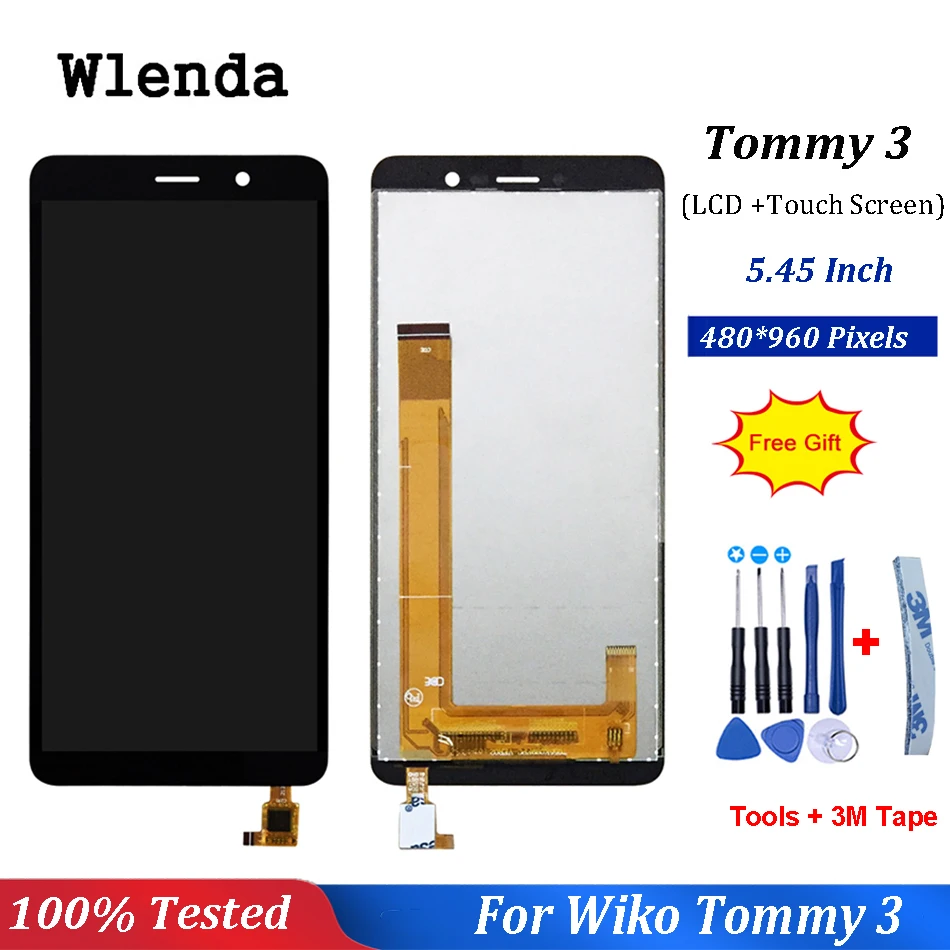 

For Wiko Tommy 3 LCD Display and Touch Screen Digitizer 5.45 inch Mobile Phone Accessories For Wiko Tommy 3 With Tools