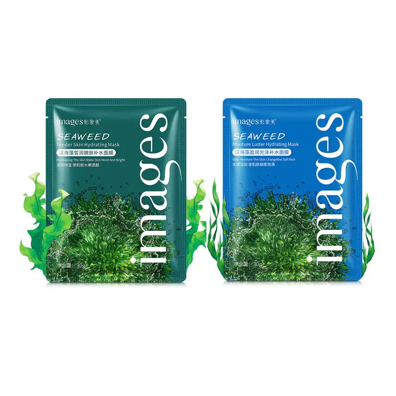 

Images Seaweed mask Plant mineral Moisturizing anti-wrinkle anti-aging hydrating for face makeup korean Cosmetic Masks skin care
