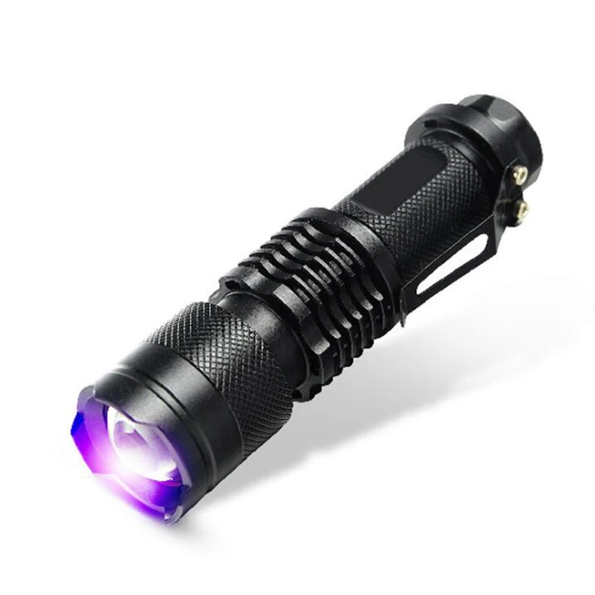 

395nm LED UV Mini Professional Ultraviolet Lamps Portable Lithium Alloy Flashlights Cash Medical Product money detector
