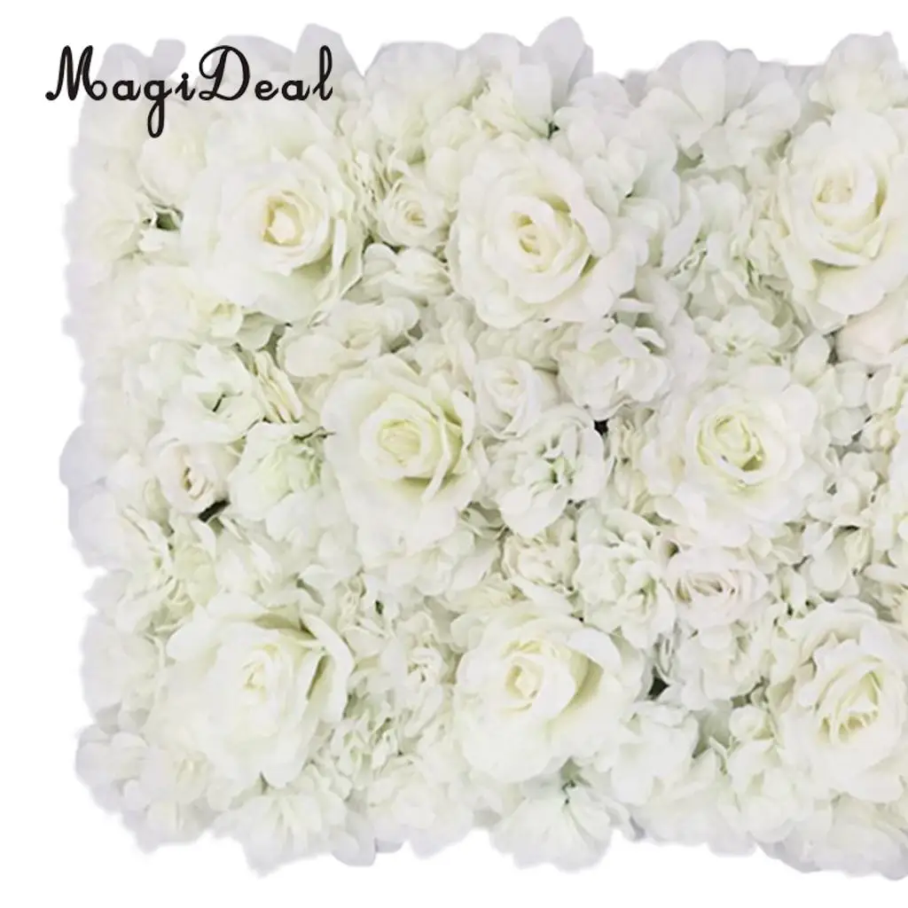 Artificial Flower Roses Wall Panel Wedding Stage Backdrop Home Shop Window Decorative Forals 7 Colors Pick