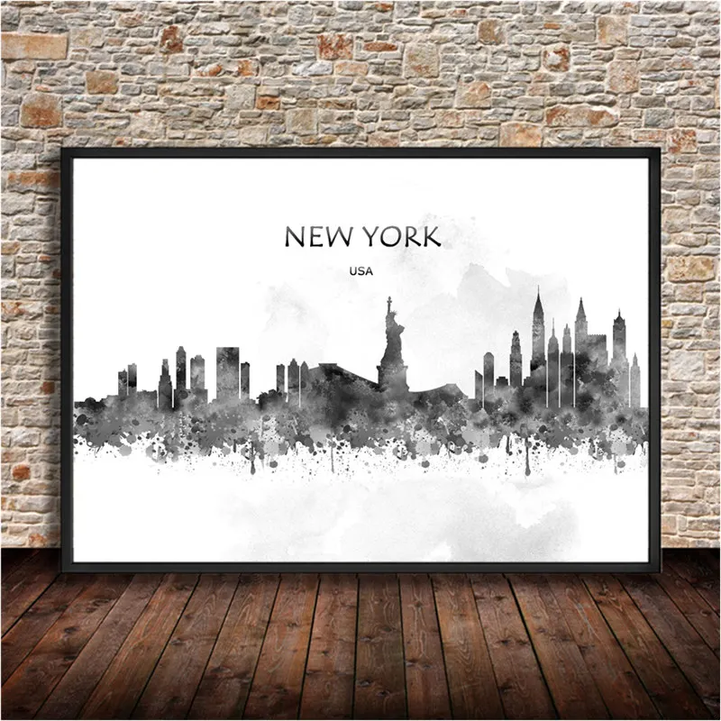 ZURICH City Плакат для дома, гостиной, спальни, кафе, бара, паба, украшение, винтажный Ретро плакат, настенные художественные наклейки, принт, живопись - Цвет: NEW YORK