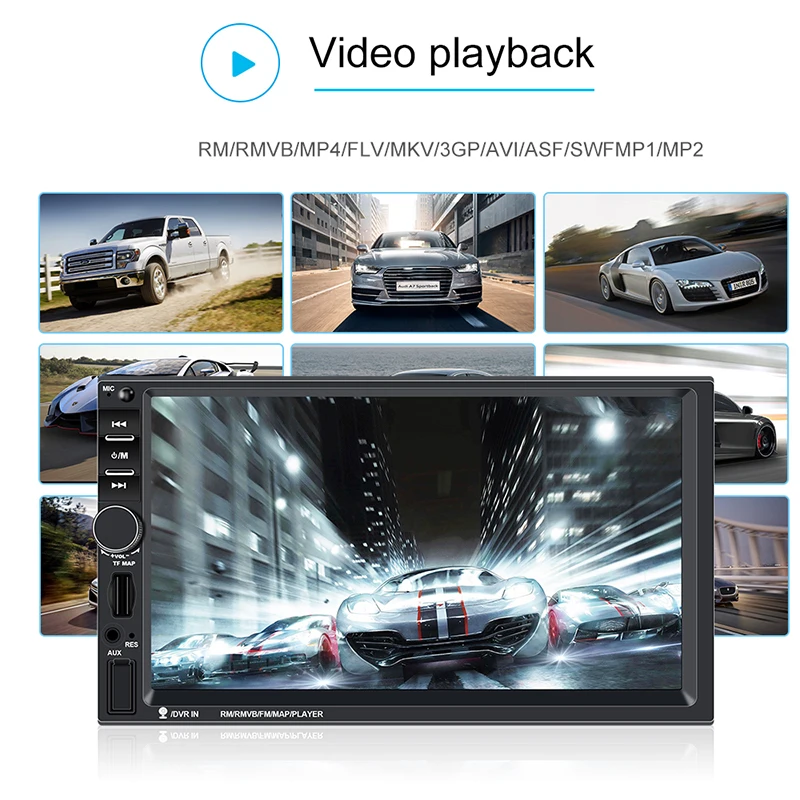 2 din автомобильное радио 7 &quotHD Авторадио мультимедийный плеер 2DIN сенсорный экран