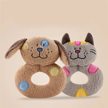 

Baby Toys 0-12 Months Cartoon Animal Cat / Dog Baby Boy Girl Rattles Hand Bell Infant Toddler Plush Toys