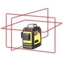 

2018 12Lines 3D Laser Level 360 Horizontal And Vertical Cross Self-Leveling Red Laser Beam Line+Receiver/Detector