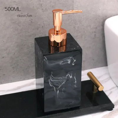 Marble Texture Resin Dispenser Luxury Tissue Box Bathroom Set Storage Tray Dish Nordic Home Mouth Cup Hotel Custom
