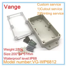 2 шт./лот Профессиональный коробка для распределиления электричества 200*94*51 мм IP68 корпус из АБС-пластика Корпус diy для наложения оболочки проводов разъем под водой