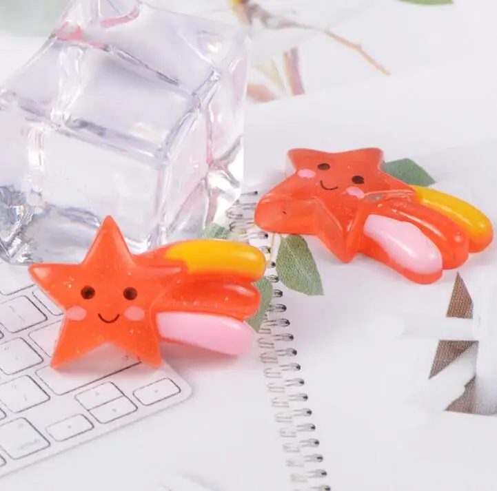 Kawaii в виде звезды метеор кабошоны для детский бант волос Скрапбукинг Craft