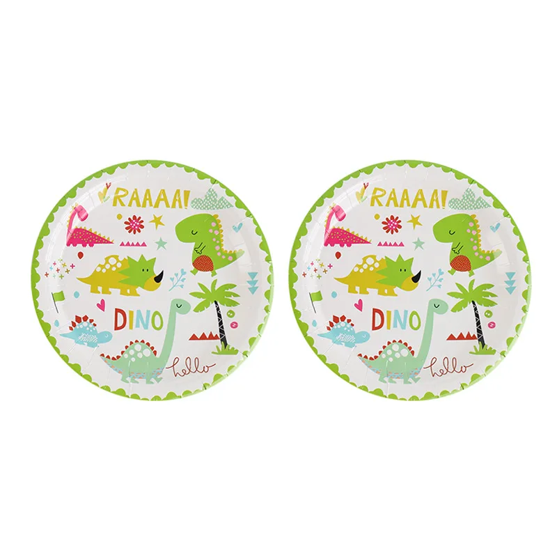 

12pcs Dinosaur Theme Party Disposable Paper Plates Dish Kids Birthday Wedding Party Supplies Decoration Baby Shower Favors