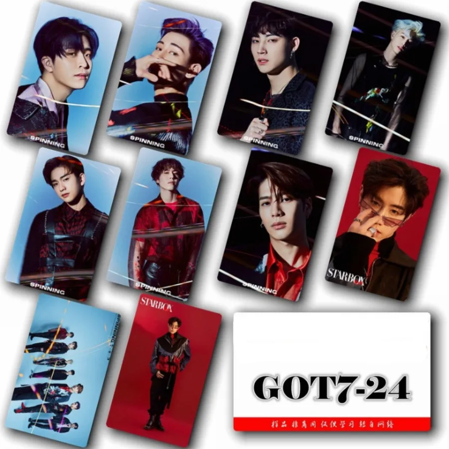 

Kpop GOT7 Love Loop Crystal Card Sticker Jackson Bambam Keep Spinning Photo Stikcy Card Photocard
