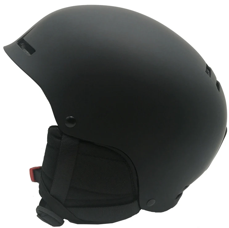 New Ski Helmet Matte Black Integrally molded Snowboard Helmet Men/Women