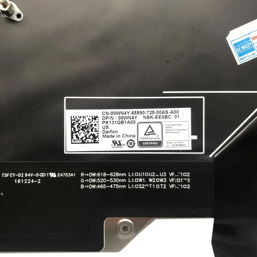 Новая клавиатура для ноутбука США DELL Alienware 17 R4 R5 английская черная с подсветкой