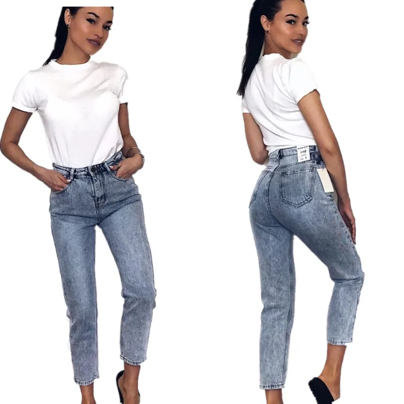 Kopen Vintage Chic Vriendjes Harem Jeans Vrouwen Plus Size Elastische Hoge Taille Cool Denim Broek Broek Chic Moeder Losse Jean Broek retro