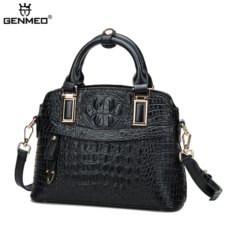

New Arrival Alligator Genuine Leather Handbags 2019 Fashion Cow Leather Shoulder Bags Women Messenger Bags Ladies Handbag Bolsa