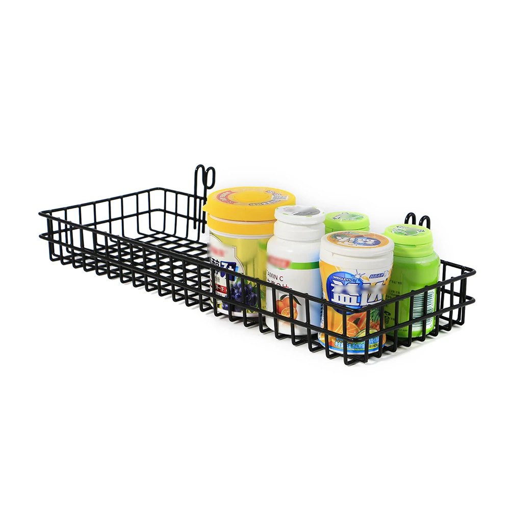 

Double Gridwall Hook Metal Wall Racking Wall Mesh Shelf Mounting Basket Wire Mesh Shelf Hanging Storage Display Rack Wire Tray